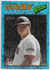 2026 Topps Heritage Chrome Light Blue Sparkle Refractors #62 Rafael Devers