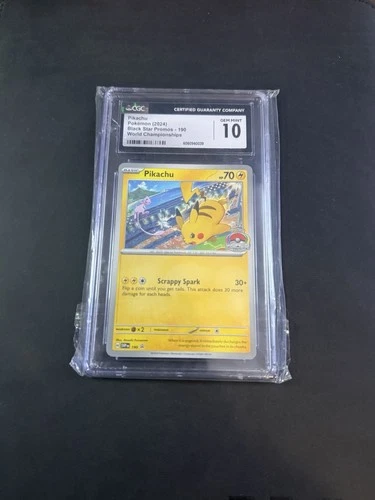 Pikachu World Championships 2024 - Black Star Promo - CGC 10 - Gem Mint