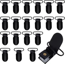 Marrywindix 20pcs 1" Suspender Clips Metal Holder Clips Sheet Fasteners Clips 