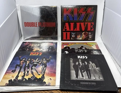 Lot of 7 Vintage KISS Vinyl LP Records (See Description For Titles)