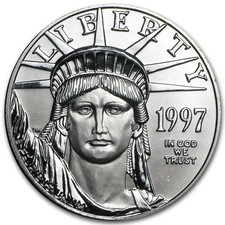1997 1 oz American Platinum Eagle BU 2481.53 per troy oz