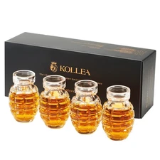 Grenade Shaped Shot Glass Set, Funny Shot Cups with Heavy Base for Whiskey, T...