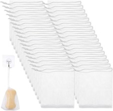 40 PCS Mesh Soap Bags, Exfoliating Soap Pouch with Drawstring, Bubble Mesh Net
