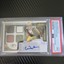 2022 Panini Absolute Quad Auto Patch Christian Watson RPA 082/199 Packers Rookie