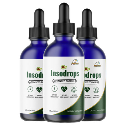 Insodrops- Amino Diet Drops- Blood Support- 3 Bottles- 180ml (2fl oz)