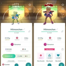 Shiny Dynamax Hitmonchan - Registered 20k Star.d or P T C