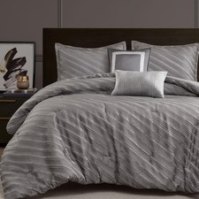 Queen Comforter Set Raised Jacquard Texture Comforters Queen Size Bed, All Se...