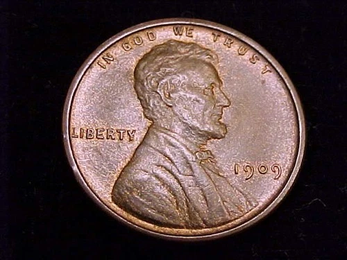 1909-VDB Lincoln Cent, Brown Uncirculated, just a trace of Mint Red