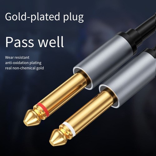Reliable Connectivity with Compact 3 5mm to Double 6 5mm Mono TRS Cable - Afbeelding 5 van 9