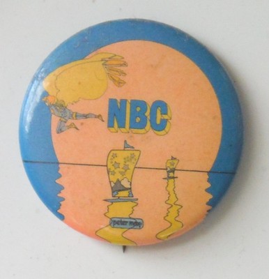 Vintage Rare Peter Max NBC TV Beautiful Summer Day Pinback Button