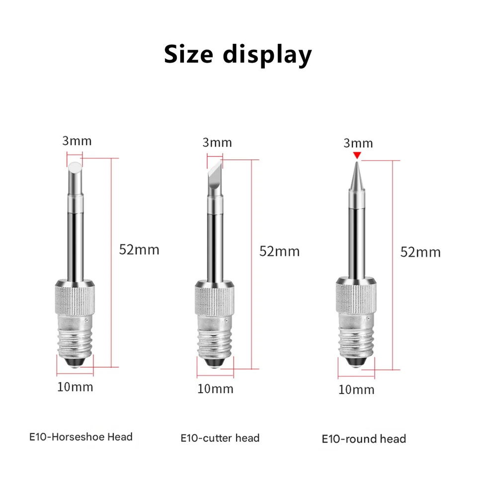 3x Replacement Soldering Iron Tips Soldering Head E10 for Parkside PLKA 4B3 To - Image 2 of 4
