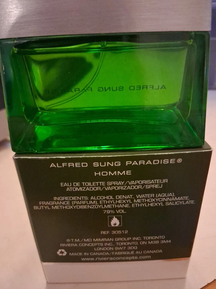 Alfred Sung Paradise Homme Eau de Toilette Spray para Hombres 1.7 fl oz Foto 2 de 4