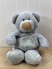 Ty Pluffies Tylux Blue Soft Baby Lovey Teddy Bear 2002 Plush Stuffed Animal Toy