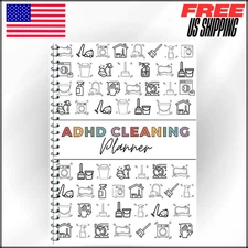 Adhd Cleaning Planner, Schedule And Checklist Organizing Notebook Weekly Book