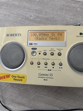 Roberts Gemini 55-RD55 Portable DAB/FM Radio SD USB One Touch Record AC Adapter