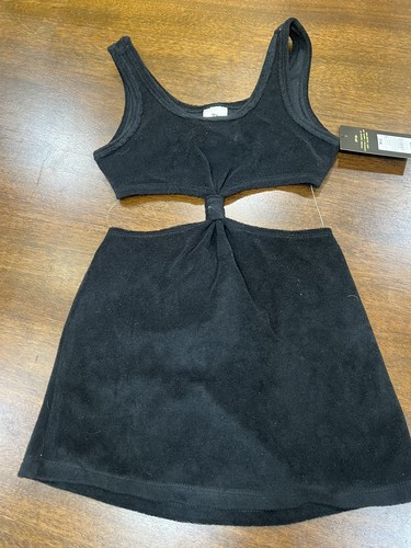 Girls Cat & Jack Black Swim Cover Up Med 8 NWT