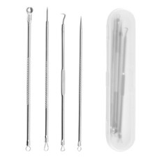 4Pcs Acne Needle Blackhead Remover Kit Pimple Blemish Comedone Extractor Tools