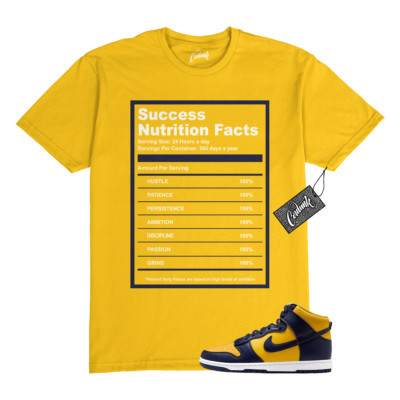 Dunk Michigan 2025 Varsity Maize Yellow Midnight Navy T Shirt Match SUCC