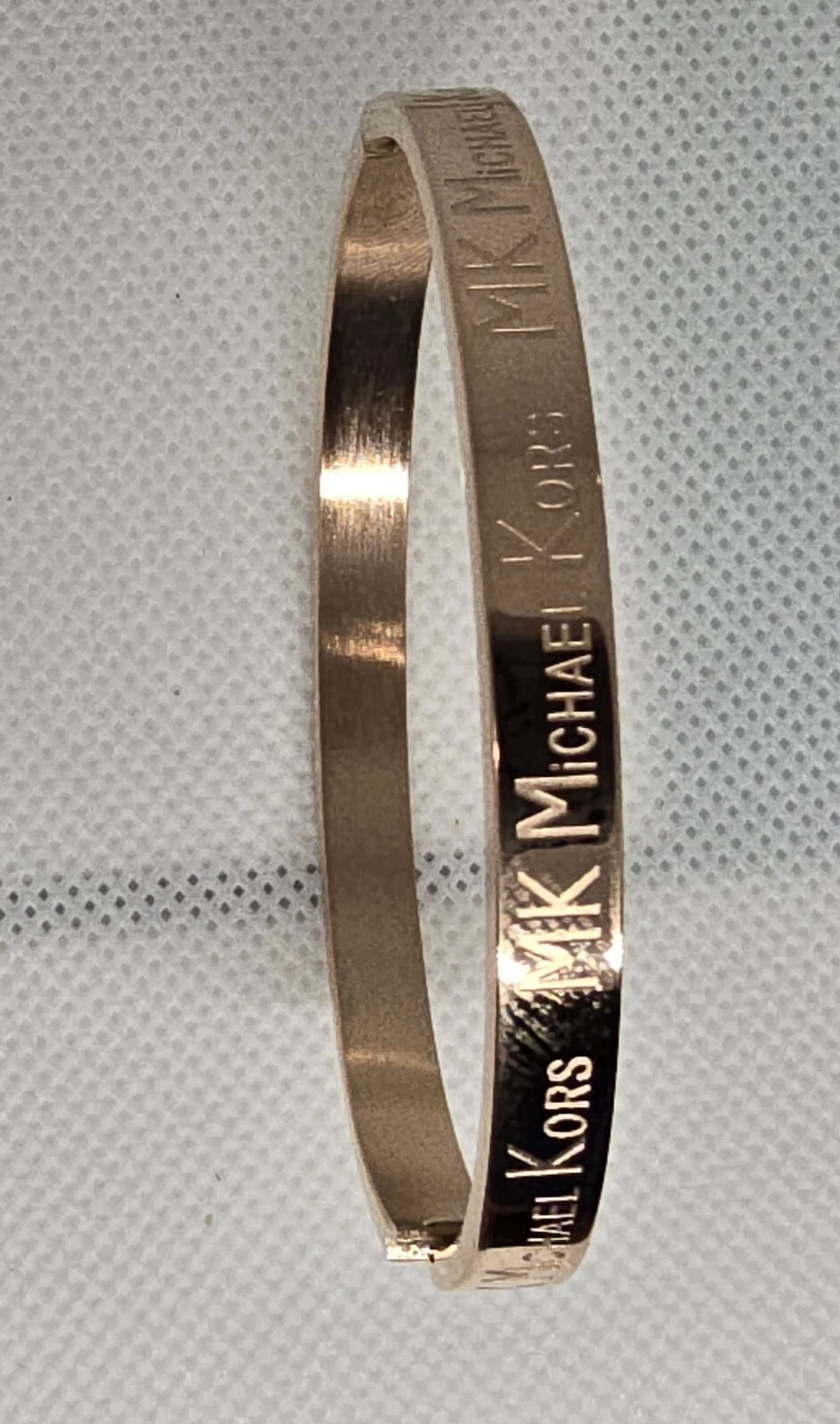 NUOVO Braccialetto Braccialetto Logo Ovale Colore Argento Michael Kors (6 5 Pollici)