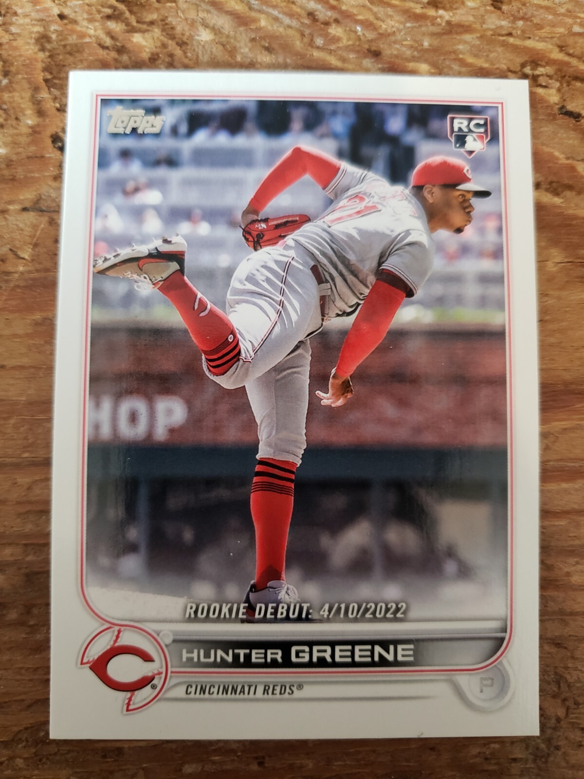 2022 Topps Update HUNTER GREENE RC #US267 Rookie Debut