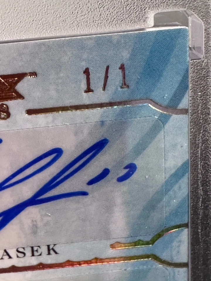 Leaf Ultimate Signatures 8 2019 - Hasek, Fuhr, Cheevers, Hall, Smith, Potvin 1/1 Foto 4 de 4