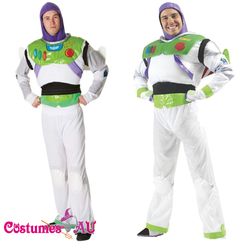 Buzz Lightyear Cosplay Costume Toys Story Green White Jumpsuit For Kids Boy Man Adult Halloween