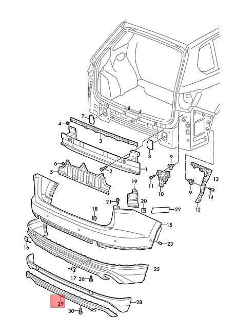 Genuine Rear Diffuser For Models With Towing Facility Black 