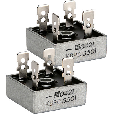 2pcs- SOLID STATE KBPC3501 BRIDGE RECTIFIER, 1PH, 35A, 100V QC