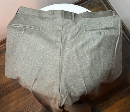 Bill Blass Black Label Wool Cashmere Blend Dress Pants Brown 40x31 Rise 13 EUC - Picture 5 of 8