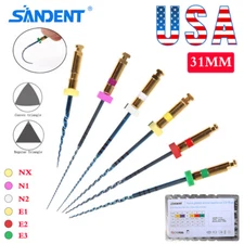6Pcs Dental NiTi Super Files Rotary Endodontic Endo Motor Root Canal 31mm