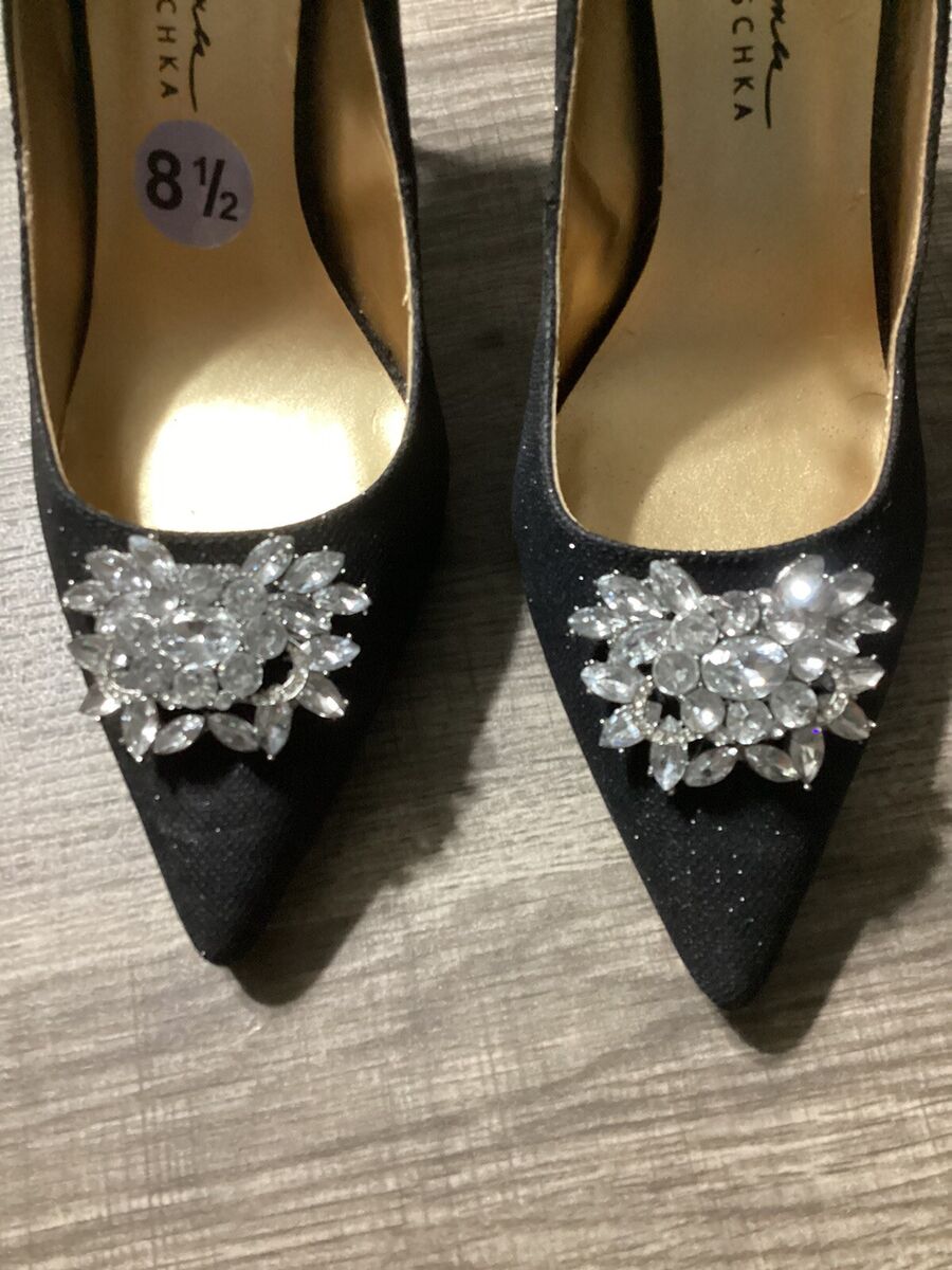 ★新品未使用★Badgley Mischka ビジュー フラットシューズ MARK JAMES by BADGLEY MISCHKA Glitter Rhinestone High Heel