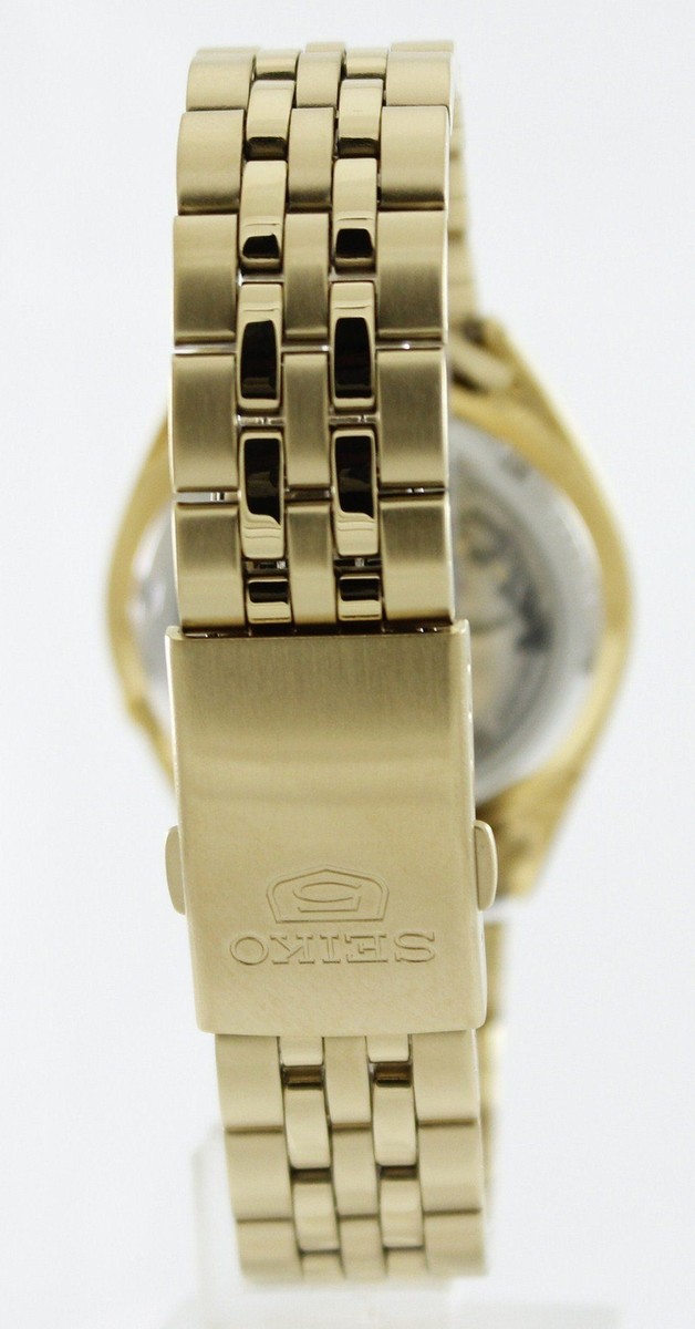 さやにこ Seiko 5 Automatic 21 Jewels Gold Tone Dial Roman Numerals