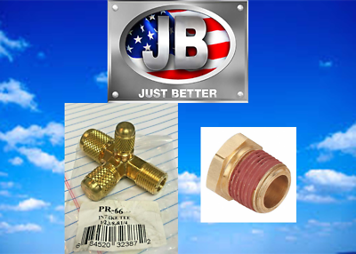 #ad JB Industries Vacuum Pump Intake Cross PR66 3 4 1 2quot; 3 8quot; amp; 1 4quot; Male Flare $39.99