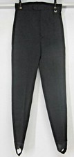 ROFFE WOMEN'S 8L W26 L28 BLACK SWISS SKI PANTS WOOL BLEND STIRRUPS USA NWOT