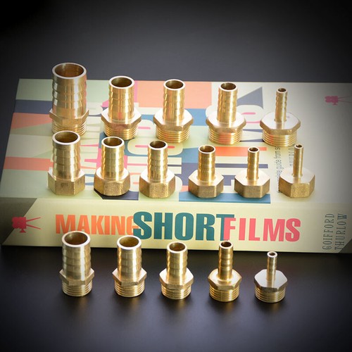 Innen- und Außengewinde Schlauch Widerhaken Messing Verschraubung Größe 1/2" 3/4" 1" - 2" - Bild 1 von 44