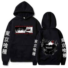 Anime Hoodie Mens Fashion Warm Sweatshirt Graphical Printed Hip Hop Hoodies