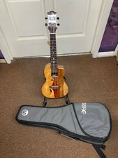 LUNA UKE Vista Eagle exotic top electric UKULELE Concert size w/ Gig Bag NEW