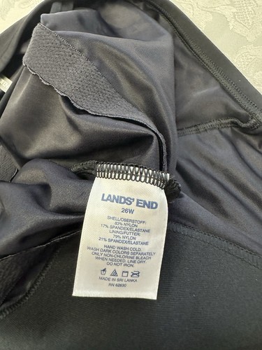 Lands' End 26W Bauchkontrolle One Shoulder Einteiler Badeanzug Schwarz Schlankmacher - Bild 4 von 6