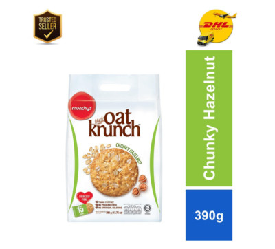 2 x Munchy's Oatkrunch Chunky Hazelnut  [15 mini pack of 3pcs]  (390g)