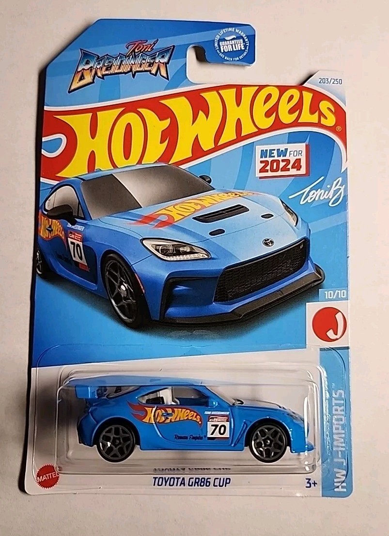 2024 Hot Wheels 203/250 HW J-Imports 10/10 Toyota GR86 Cup Blue Toni Breidinger