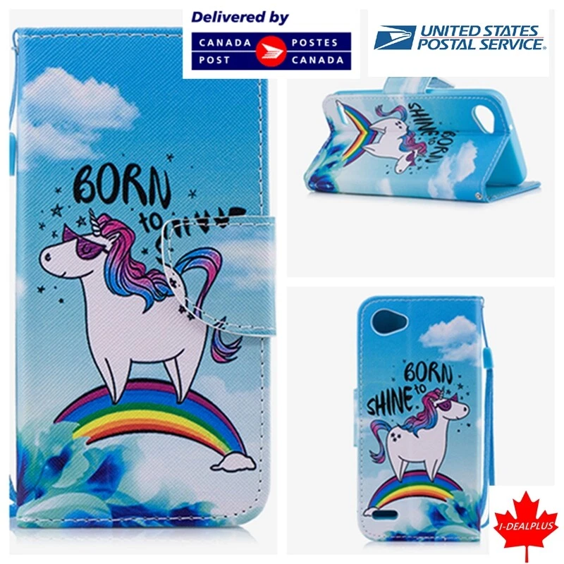 Para LG Q6/Q6 PLUS Diseño Abatible Ranura para Tarjeta Billetera Estuche Cubierta Soporte Bolsa  Foto 3 de 4