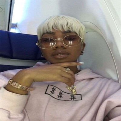 Pixie Cut Wigs for Women Blonde Human Hair Wigs None Lace