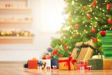 CHRISTMAS XMAS TREE DECORATIONS GLOSSY POSTER PICTURE PHOTO BANNER lights 4133