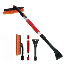 Extendable 47.2" Ice Scraper Snow Brush Windshield Window Snow & Ice Brush Kit