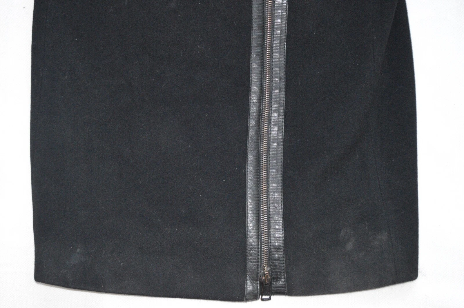 Giacca trench Gucci Lana Nera Cashmere Lunga Cerniera Attraverso Cerniera Donna IT44 UK12