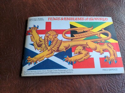 Vintage Brooke Bond Flaggen und Embleme der Welt Bildkarten im Album G2