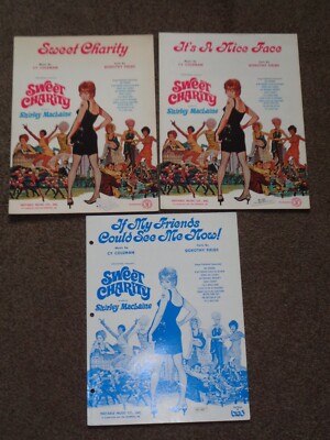 Shirley MacLaine - Sweet Charity - Lot of 3 1969 US film music shees