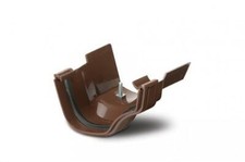 Polypipe ROG15BR 130mm Ogee Gutter Plastic to Ogee Cast Iron Adaptor L/H Brown