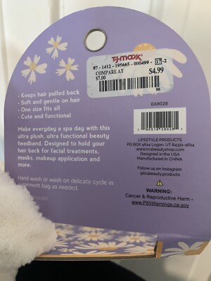 Lifestyle Ivory Beauty Band Soft Gentle Cute One Size Brand New