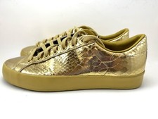 Adidas JS Rod Laver Jeremy Scott Gold Sneakers D65861 Men's 7.5 Snakeskin Shoes